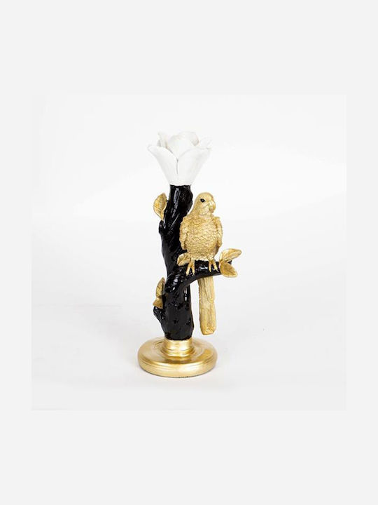Suport pentru lumânare Papagal din polirășină Alb Negru & Auriu 1 Slot 13x10x28cm 13873 752-26031 Suport pentru lumânare Papagal din polirășină Alb Negru & Auriu 1 Slot 13x10x28cm 13873 752-26031