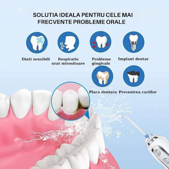 FunVita Water Flosser Μπαταρίας με Θήκη Ταξιδίου 300ml Λευκό