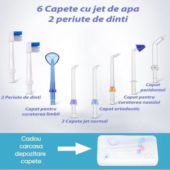 FunVita Water Flosser Μπαταρίας με Θήκη Ταξιδίου 300ml Λευκό