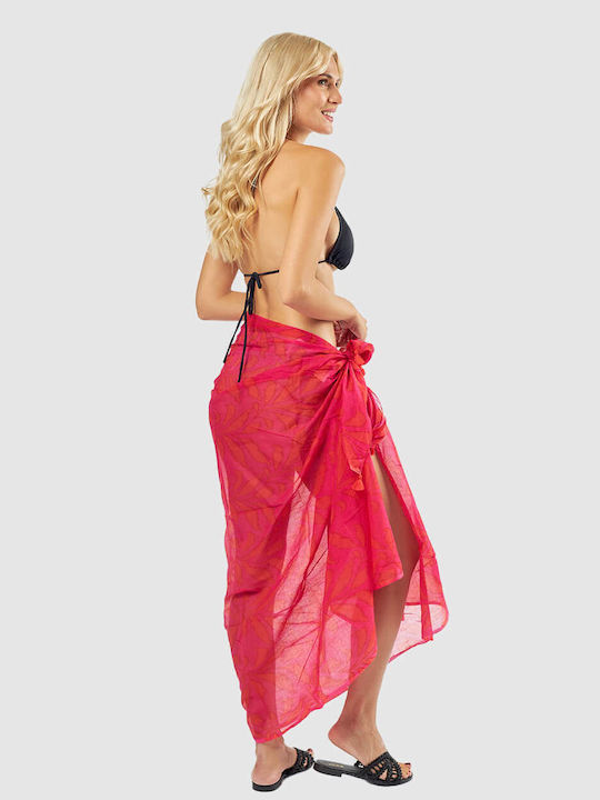Green Women's Pareo 08-0153 Indian Cotton Fuchsia