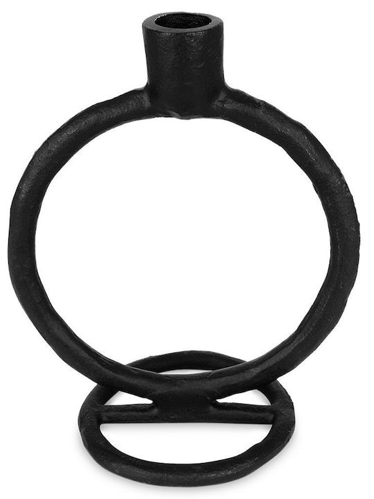 Schwarzer Aluminium-Langer Kerzenhalter 19 cm Home Styling Kollektion