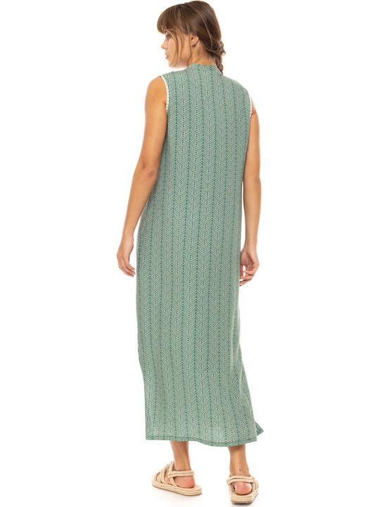 Pink Label Women's Maxi Dress Beachwear Jugle Green