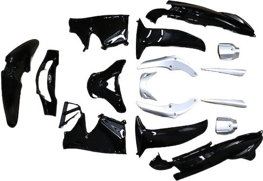 Motorcycle Plastic Set for Modenas Kristar 125 Black 18pcs