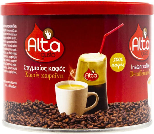 Alta Gusto Στιγμιαίος Καφές Decaffeine σε Κουτί 100gr