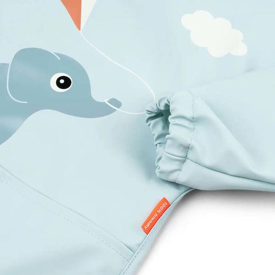Done by Deer Waterproof Coverall Fabric with Hoop & Loop Fastener & Sleeves Playground Blue