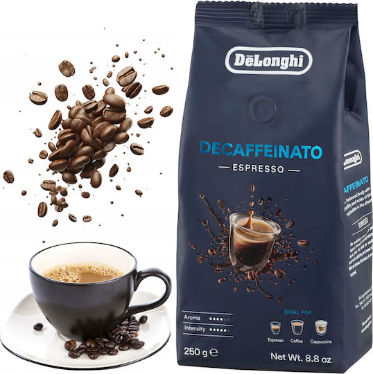De'Longhi Καφές Espresso Decaffeine Decaffeinato σε Κόκκους 250gr