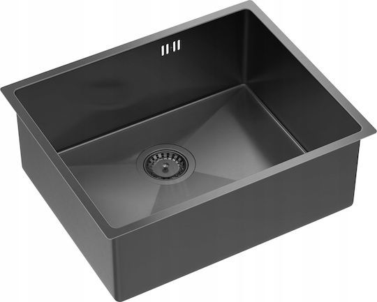 GraniteQ Anthony Drop-In Sink Inox W54xD44cm Gray