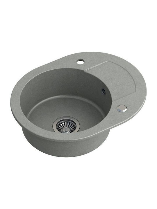 Steiner Drop-In Sink Synthetic Granite W58xD46cm Granite Grey