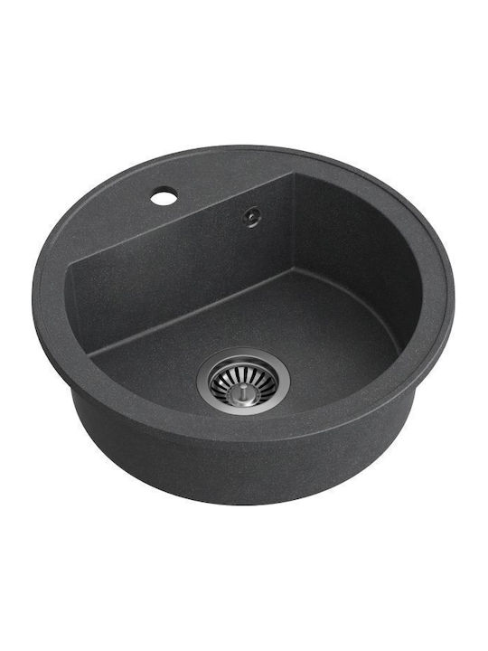 Steiner Drop-In Spüle aus Verbundgranulat B51xT18cm Granite Black