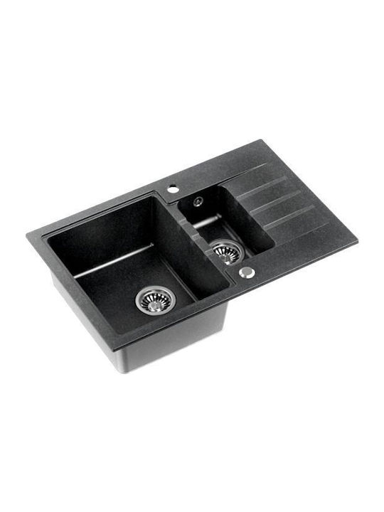 Steiner Peter 156 39221000 Drop-In Chiuvetă din Granit Sintetic L78xW50cm Gri