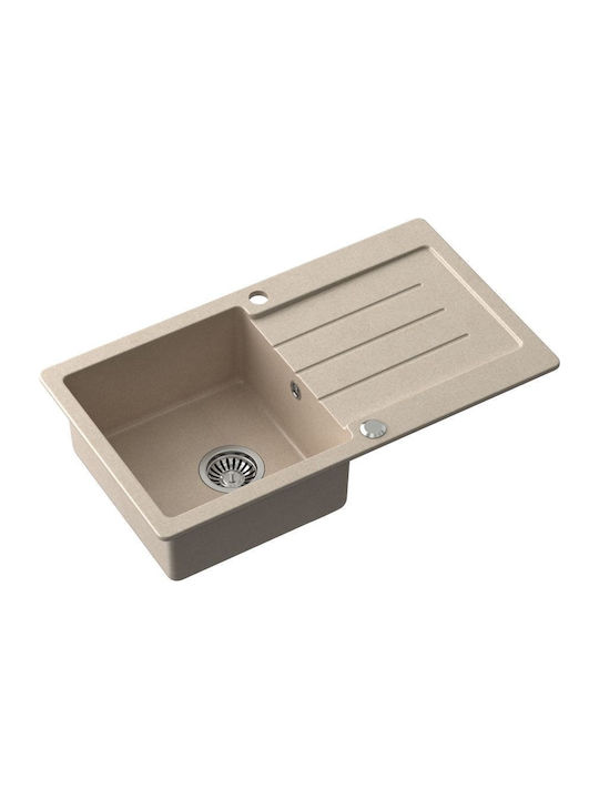 Steiner Johnny 111 Ένθετος Νεροχύτης Inox Μ77xΠ44cm granite beige
