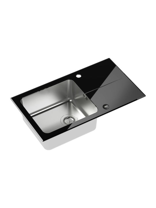 Steiner Ένθετος Νεροχύτης Δεξιός Inox Μ35xΠ35cm Γκρι