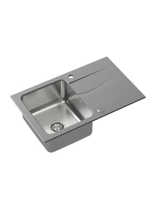 Steiner Michael 111 Drop-In Chiuvetă din Granit Sintetic cu robinet L78xW48cm Gri