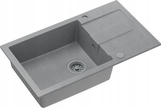 GraniteQ Christian 136 Xl Ένθετος από Συνθετικό Γρανίτη Μ78xΠ45cm Γκρι