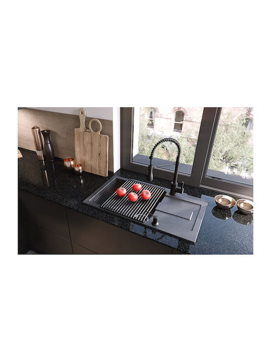 Granite Ένθετος Νεροχύτης από Συνθετικό Γρανίτη Μ60xΠ45cm Γκρι