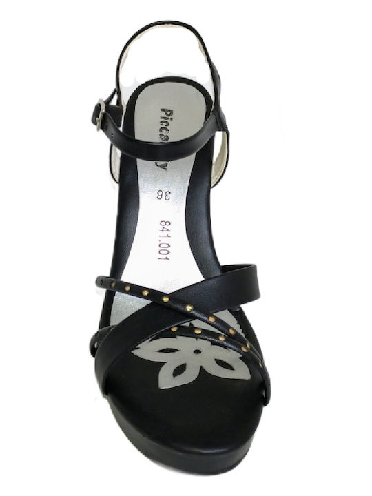 Leder Sandalen Schwarz