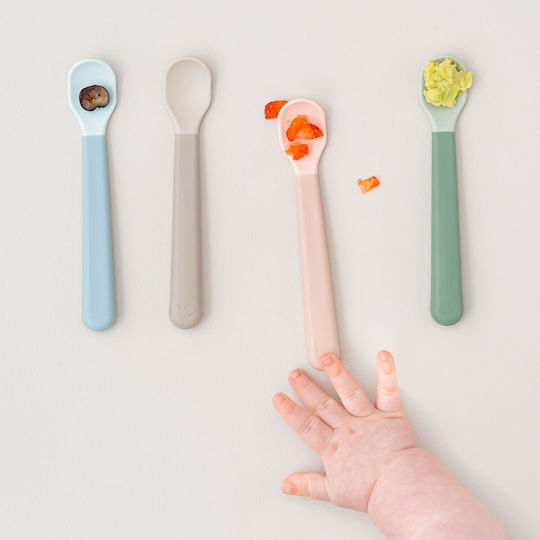 Done by Deer Baby Set with Spoons Easy Grip made of Plastic for 0+ months Pink 3pcs