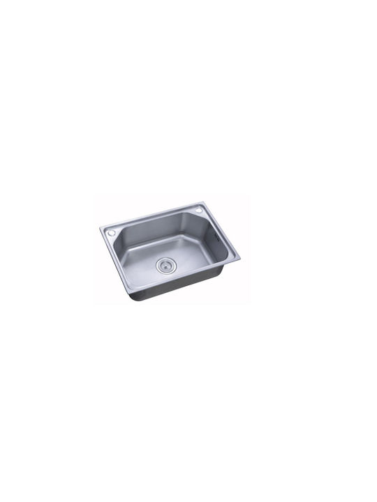 Sanitec Drop-In Chiuvetă Inox cu robinet L60xW43cm Gri