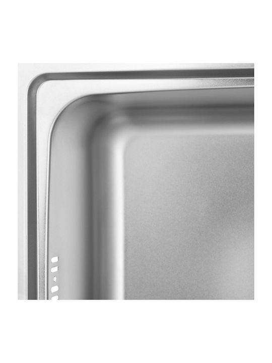 Sanitec Drop-In Chiuvetă Inox cu robinet L60xW43cm Gri