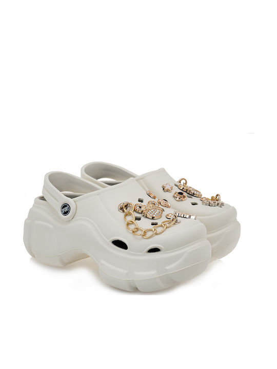 Exe Damen Clogs Weiß