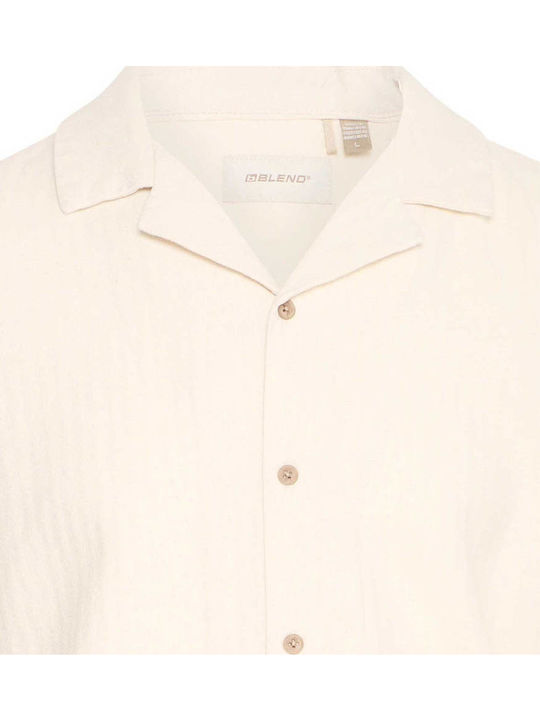 Kurzärmlig Baumwolle Hemd Beige