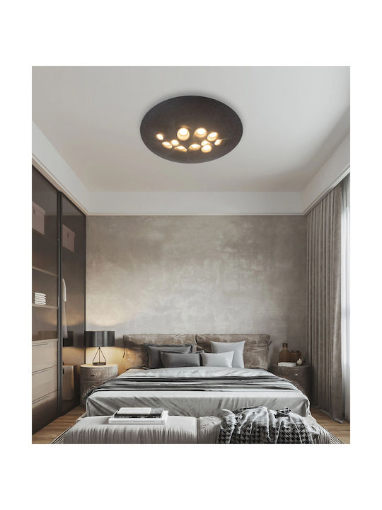 Sun Light Πλαφονιέρα Οροφής Μαύρη με Ενσωματωμένο LED
