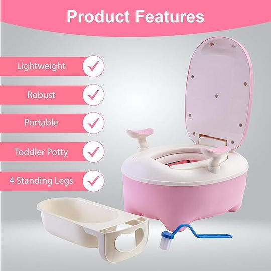 Töpfchen Toilette mit Deckel Rosa