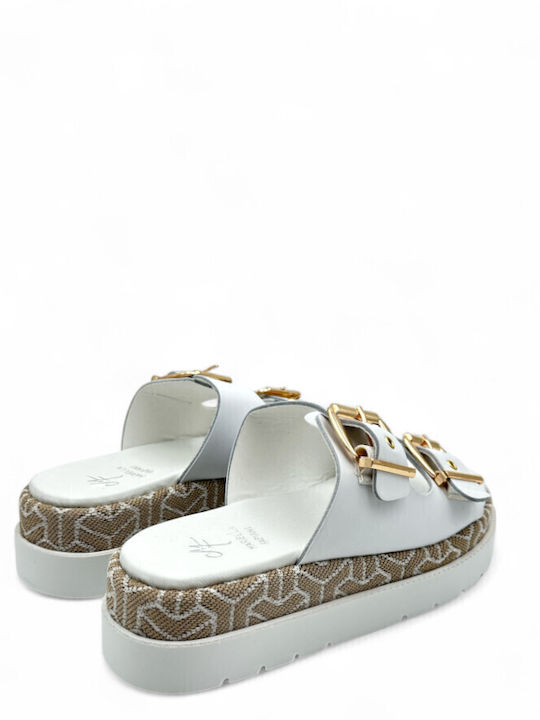 Damenplattformen Weiß