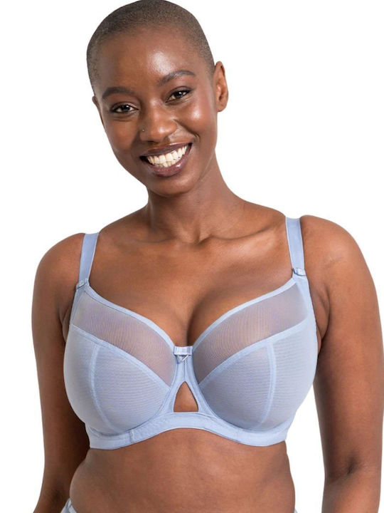 Victory Balconette Balconette Bra without Padding Underwire Baby Blue