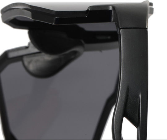 Techsuit Cycling Glasses 9337 with Black Frame & Transparent Lenses