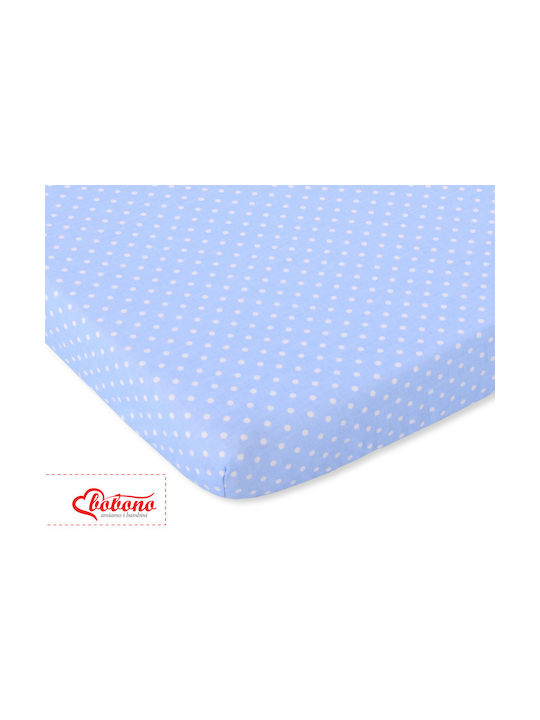 Bobono Baby Sheet Crib Cotton Blue 60x120cm