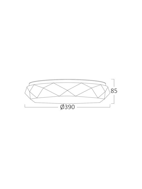 Braytron Jade Таванно осветление 39бр Бяла с Вграден LED