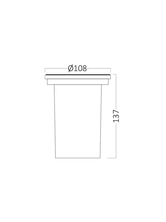 Braytron Spot Floor Lamp IP67 for GU10 Socket Silver