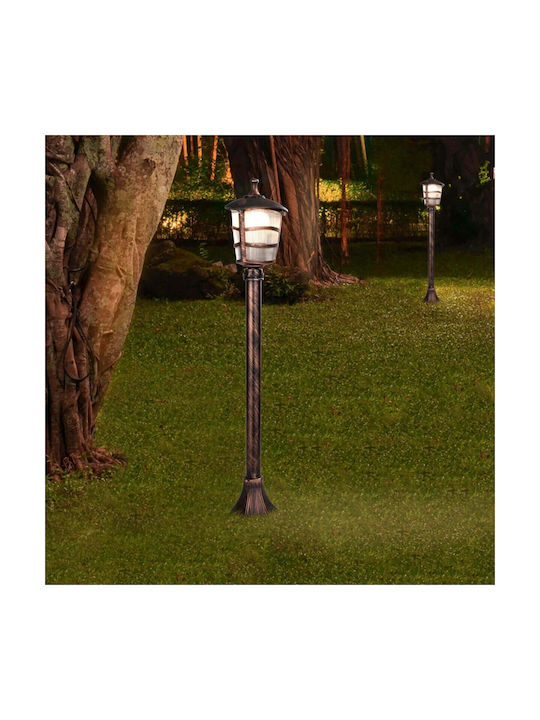 GloboStar Outdoor Floor Lamp Small Post IP44 for E27 Copper