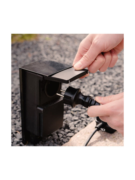 Hombli Outdoor Floor Lamp Small Post LED for Exterior Space with Warm White Light IP67 Black