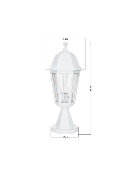 GloboStar Vitro Φωτιστικό Φαναράκι Εξωτερικού Χώρου IP44 για Ντουί E27 Λευκό