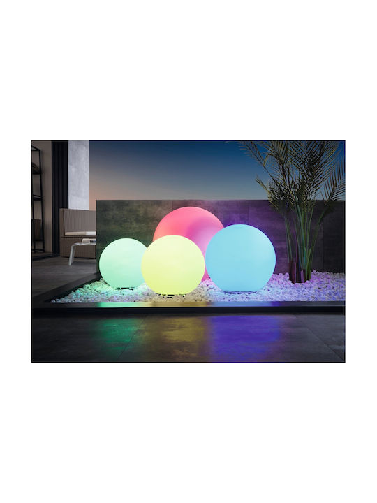 Eglo Monterolo-Z Outdoor Floor Lamp Globe 9W IP65 for E27 Socket White