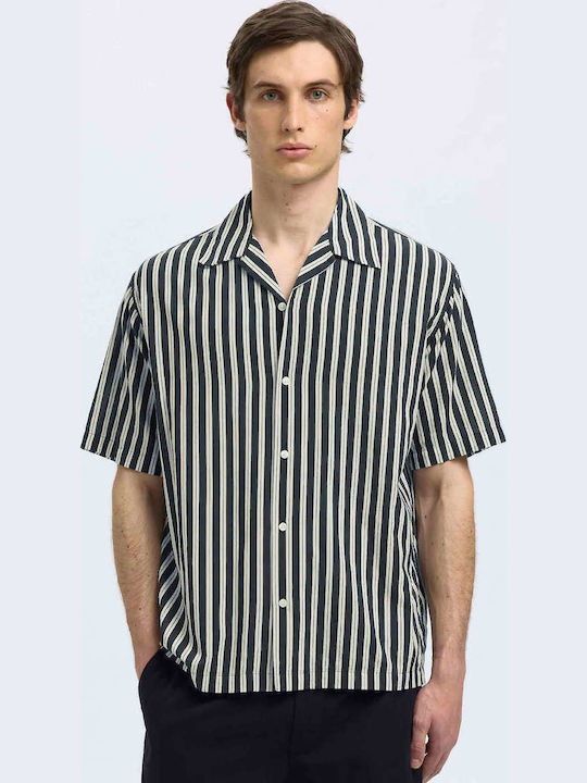 Κοντομάνικο Πουκάμισο Ριγέ Striped Blue