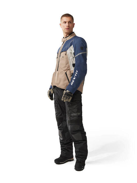 Rev'IT Sand 5 H2O Winter Herren Motorradjacke Wasserdicht Sand / Blue