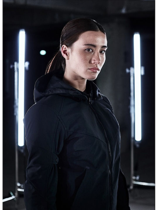 Rev'IT Afterburn H2O Lady Χειμερινό Γυναικείο Μπουφάν Μηχανής Softshell Αδιάβροχο Μαύρο