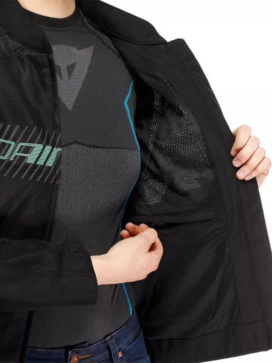 Dainese Herosphere Air Tex Jacket Women's Motorcycle Jacket 4 Seasons Black / Gray / Light Green