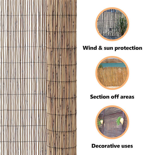 vidaXL Bamboo Fencing with Whole Reed Bamboo 1.4x4m