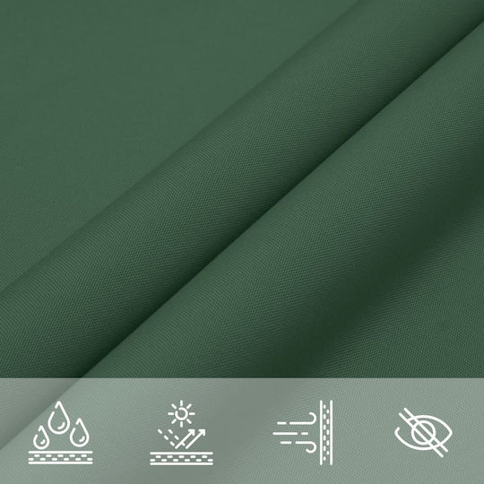 vidaXL Triangle Shade Sail Green with PU Coating 4x5m made of Oxford fabric