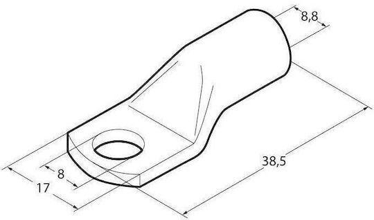Battery Cable Terminals 35 mm² Hole 8mm 5pcs