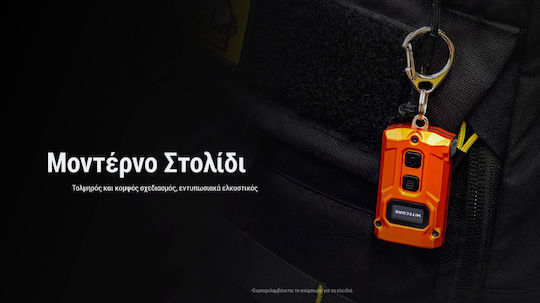 NiteCore Flashlight LED with Maximum Brightness 600lm Tini 3 Orange