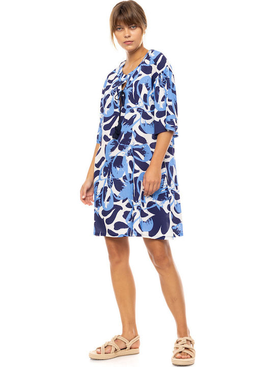 Pink Label Damen Kleid Strand Blau