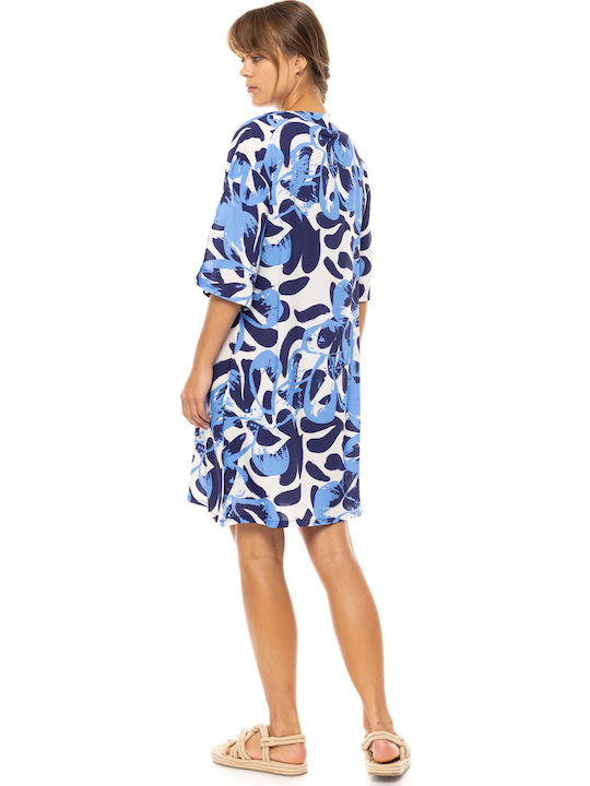Pink Label Damen Kleid Strand Blau