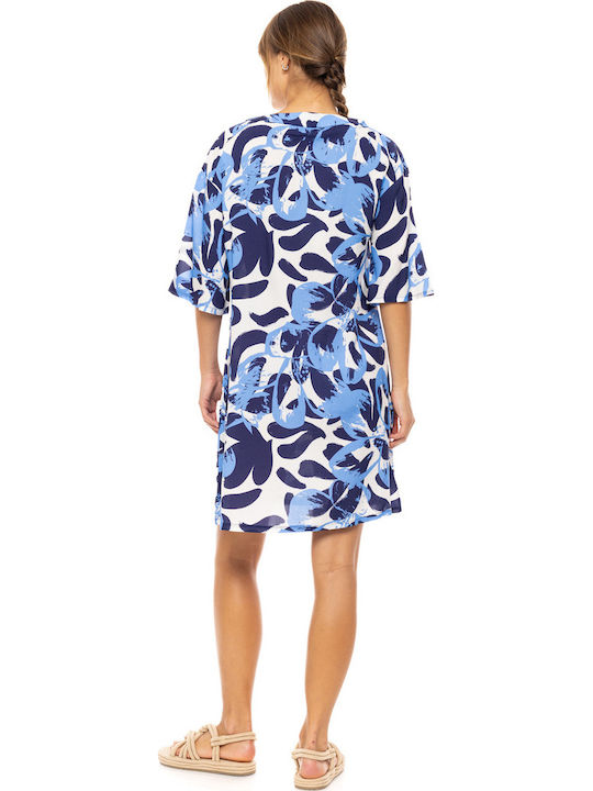 Pink Label Damen Kleid Strand Blau