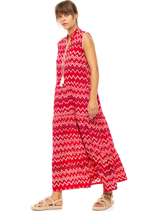 Pink Label Women's Maxi Dress Beachwear Red