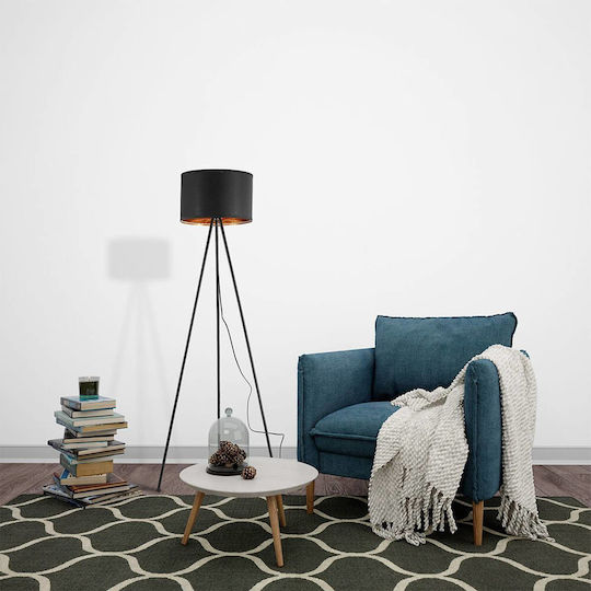 Braytron Floor Lamp with Socket for Bulb E27 Black